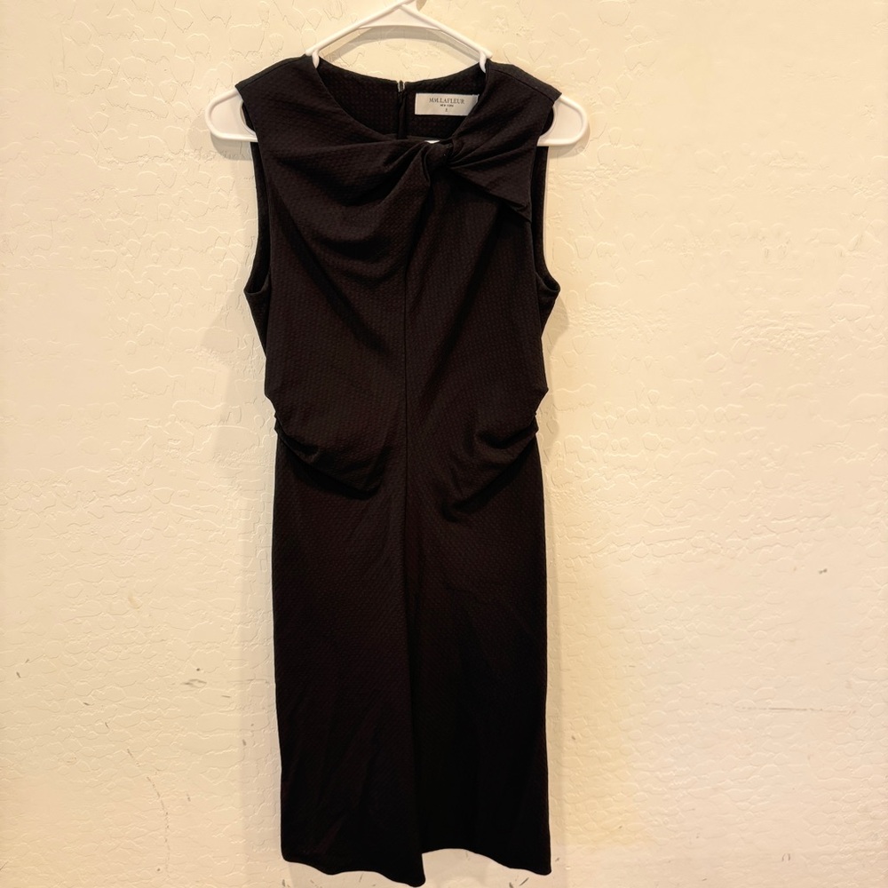MM Lafleur Black Sleeveless Mini Dress Womens 0 Fitted Mini Twisted Cocktail